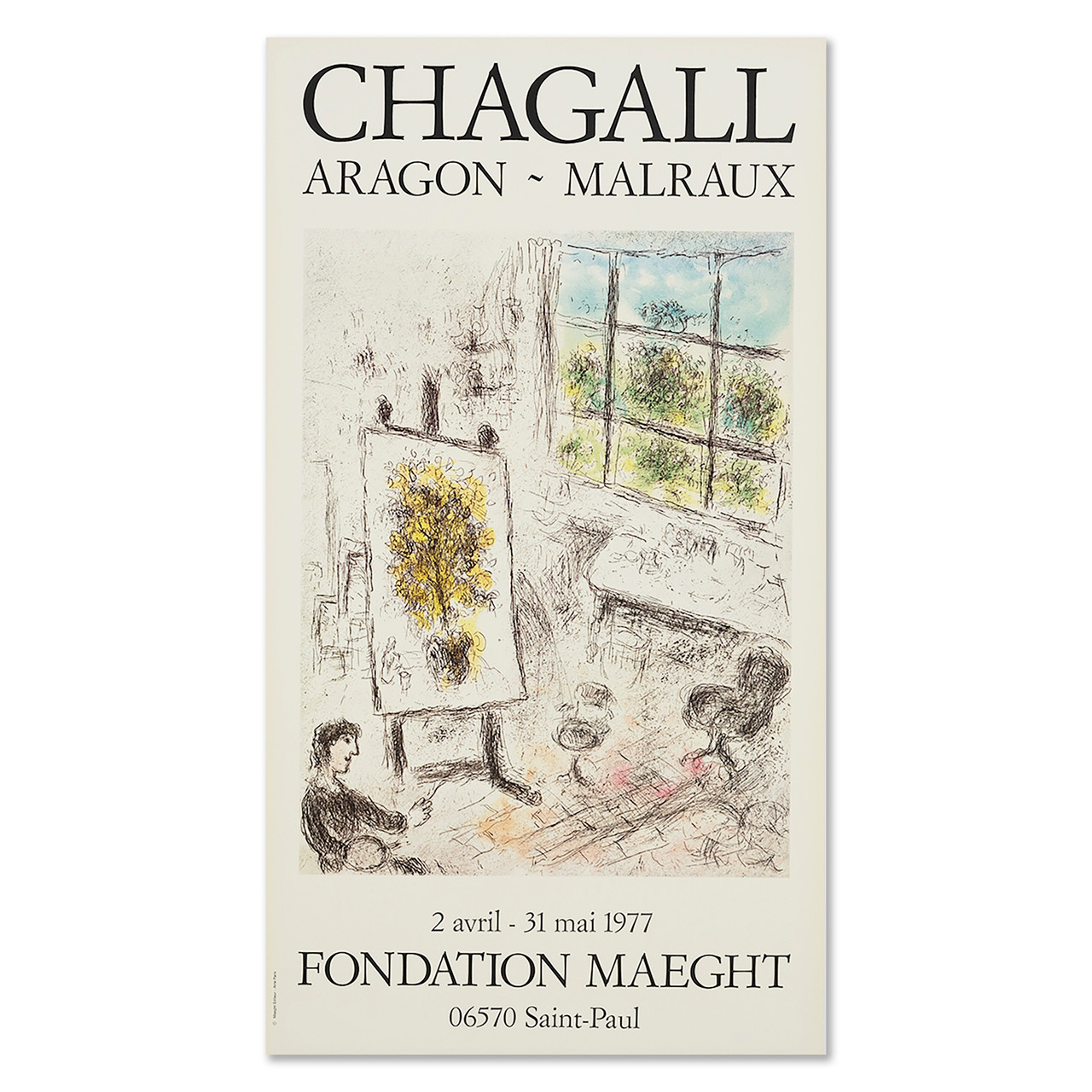 Chagall, Aragon, Malraux 1977